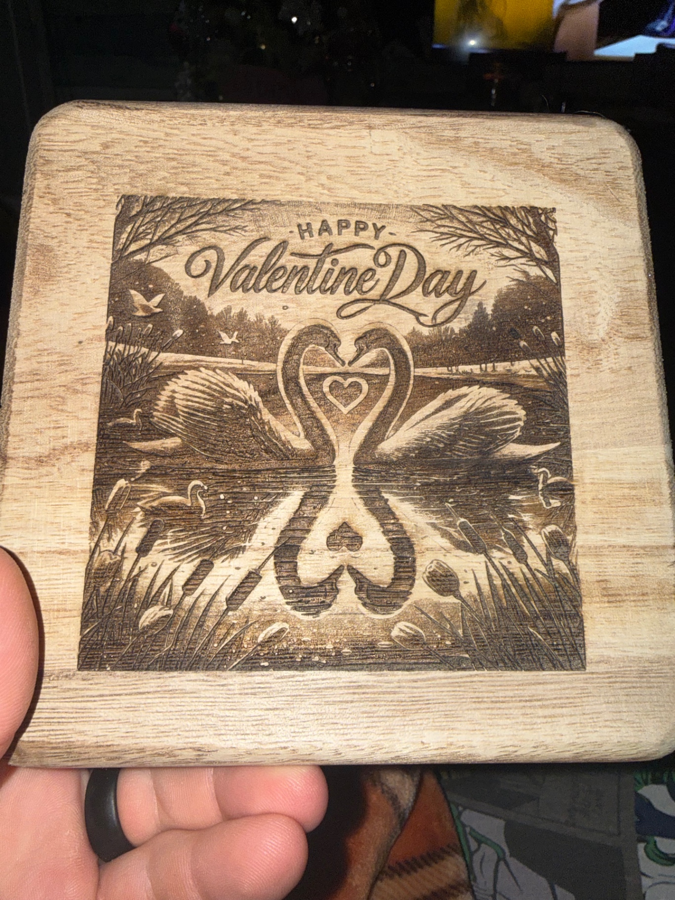 Valentine Swans Keepsake