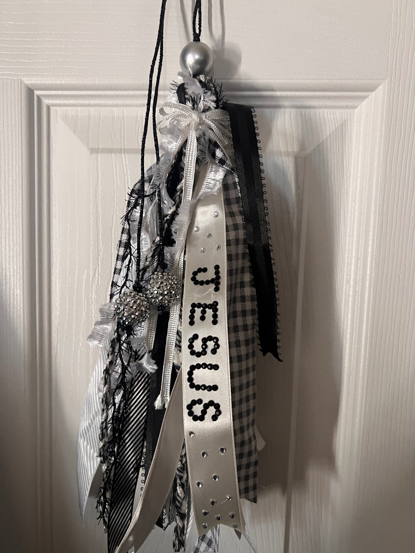 “Jesus” Ribbon Tassel — Black & White