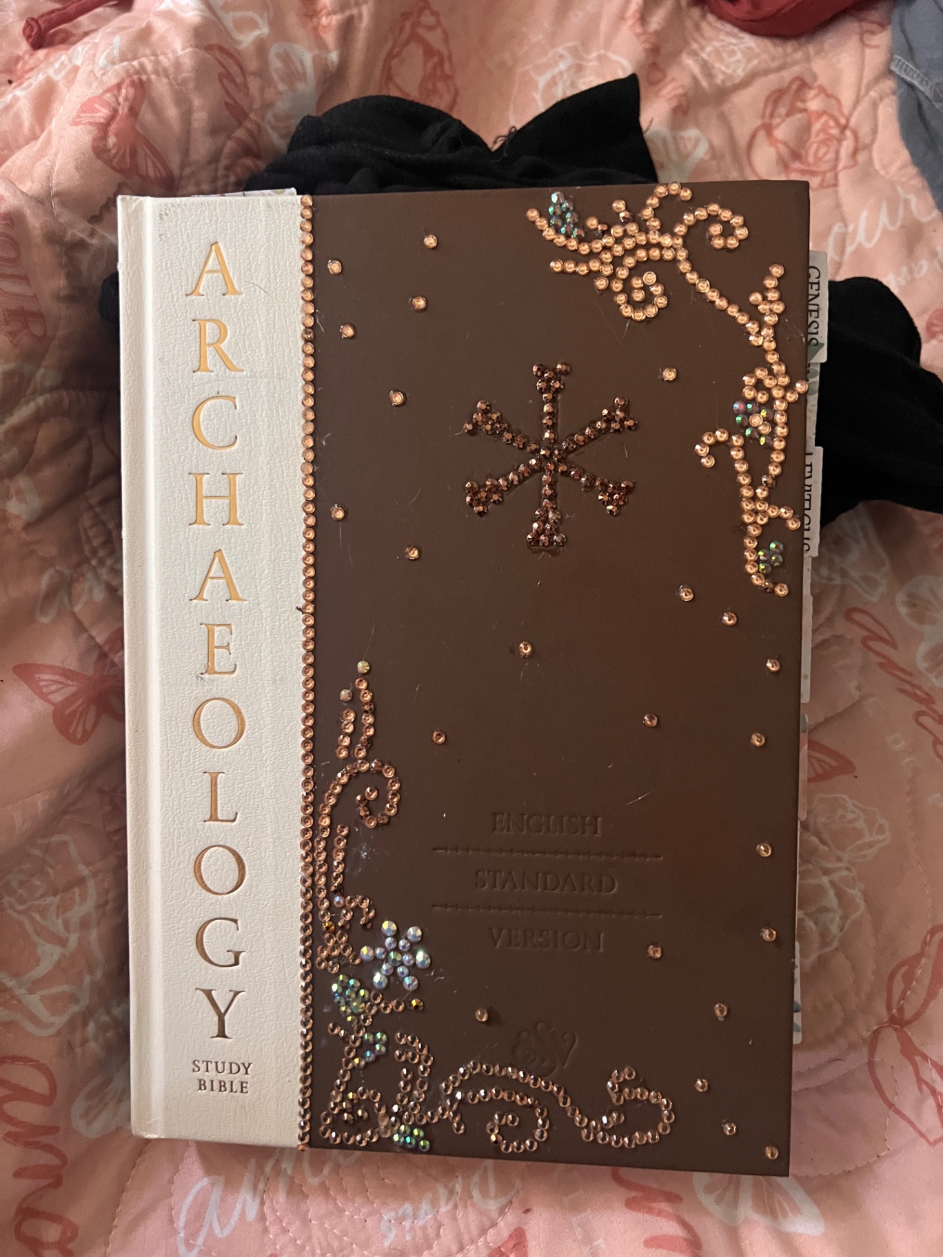 Rose Gold Cross Study Bible