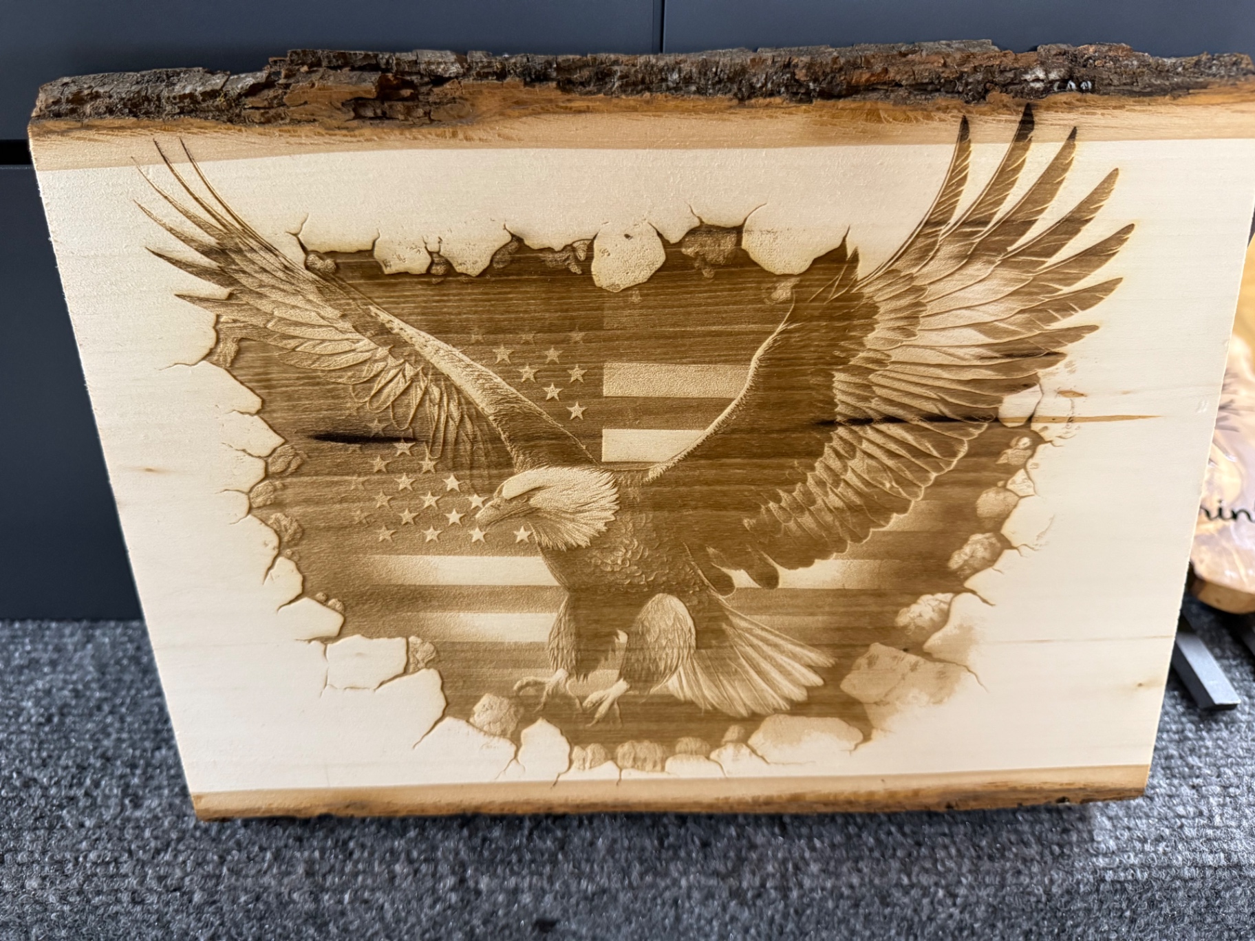 American Eagle Wood Slice