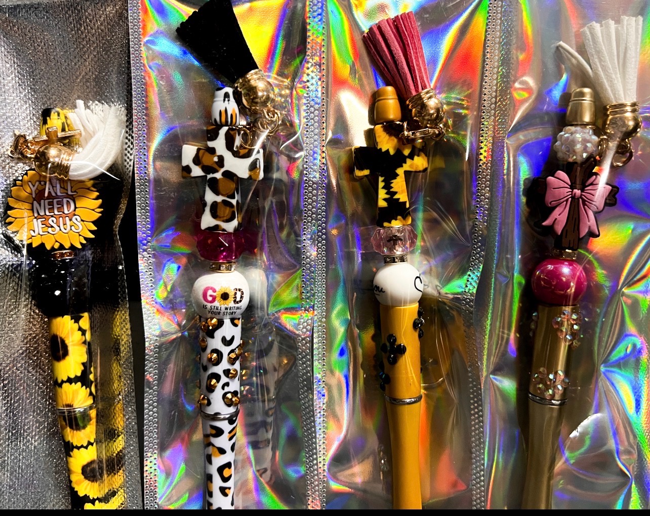 Cross Charm Faith Pens