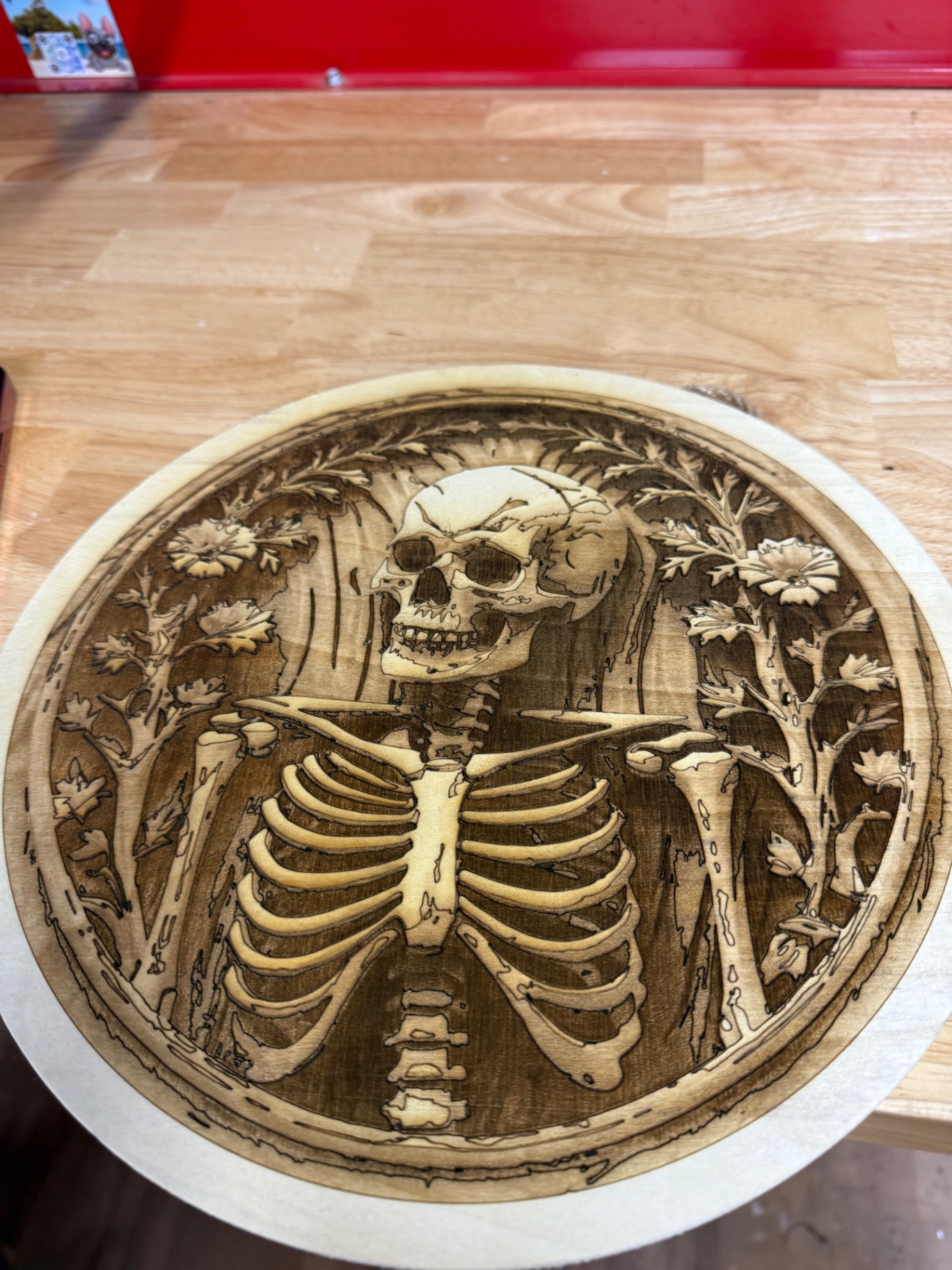 Floral Skeleton Round