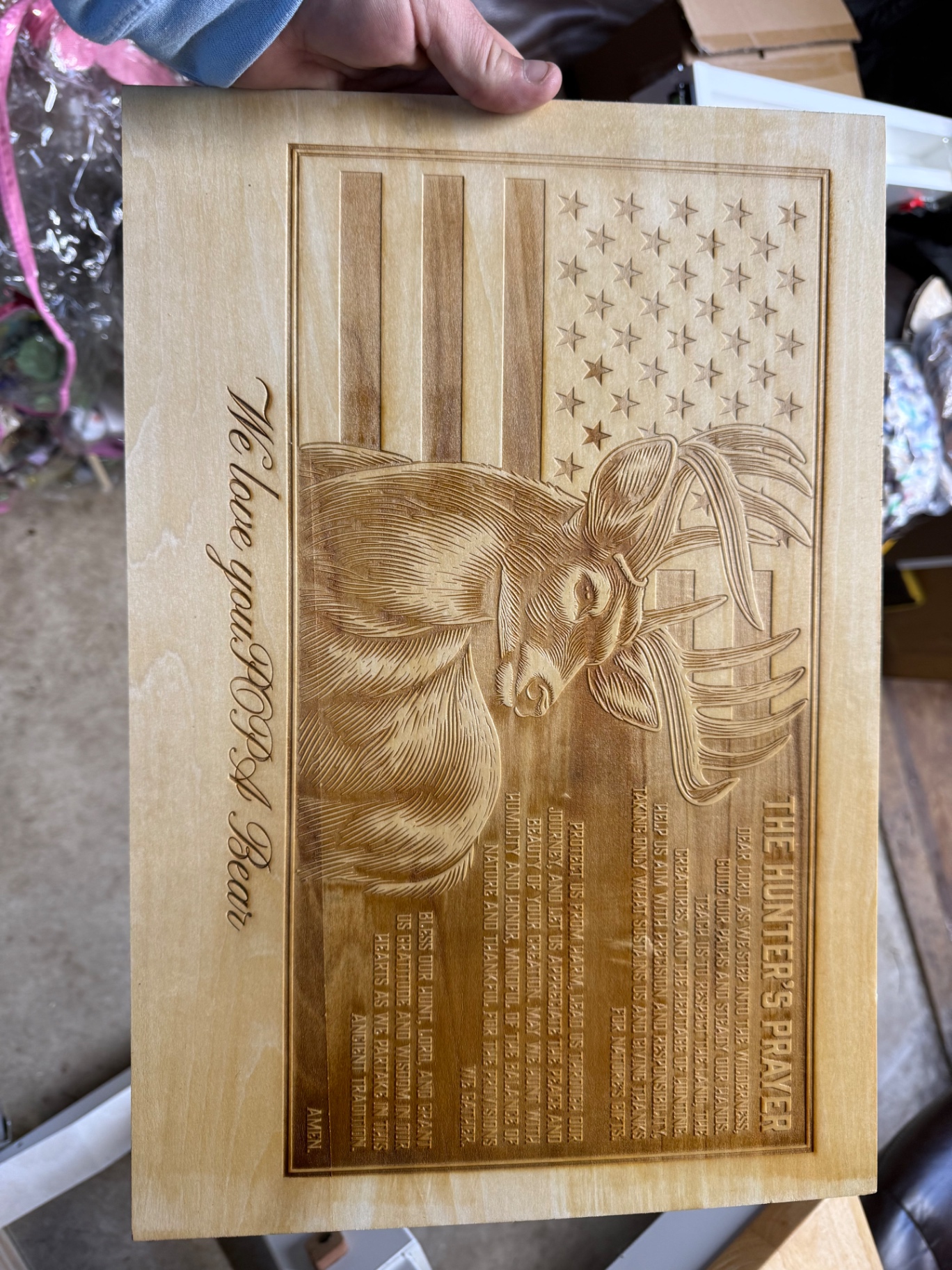 Hunter's Prayer Flag Plaque